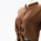 Cropped Silk Blouse