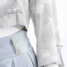 Embroidered Silk Cropped Jacket