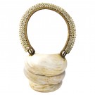 3 Golden Kina crescent moon shell Necklaces Tribal Papua New Guinea Bijoux Art Jewellery Home Deco