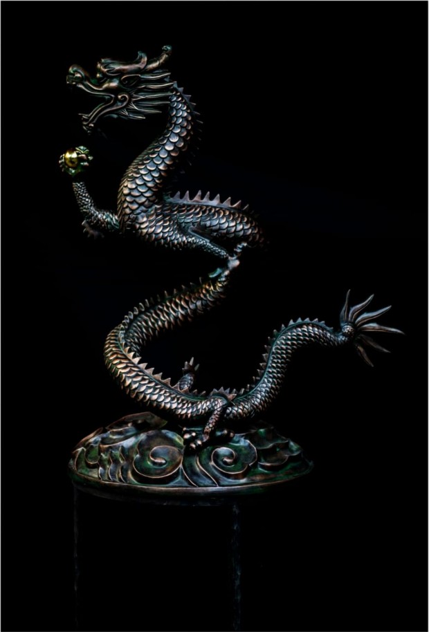 Vietnamese Handscrafted Dragon Bronze Statue